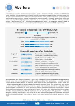 Miniatura de uma página de resultados do Mapa Big Five