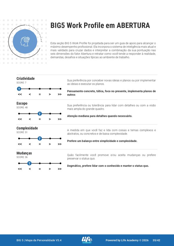 Work Profile em Abertura