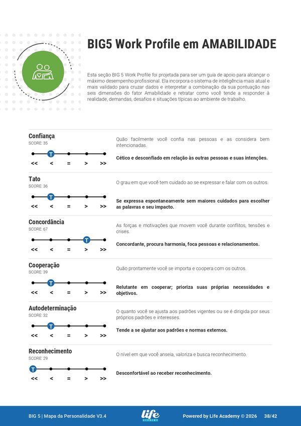 Work Profile em Amabilidade